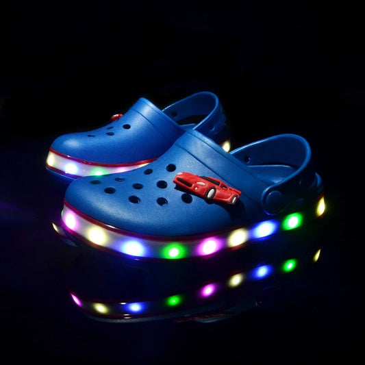 Lorost Childrens LED Light Beach Clogs